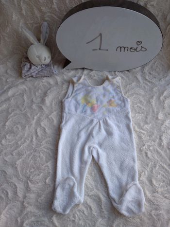 Combinaison salopette pyjama avec pieds sans manche Vintage Mixte 1 mois Pierrot Absorba