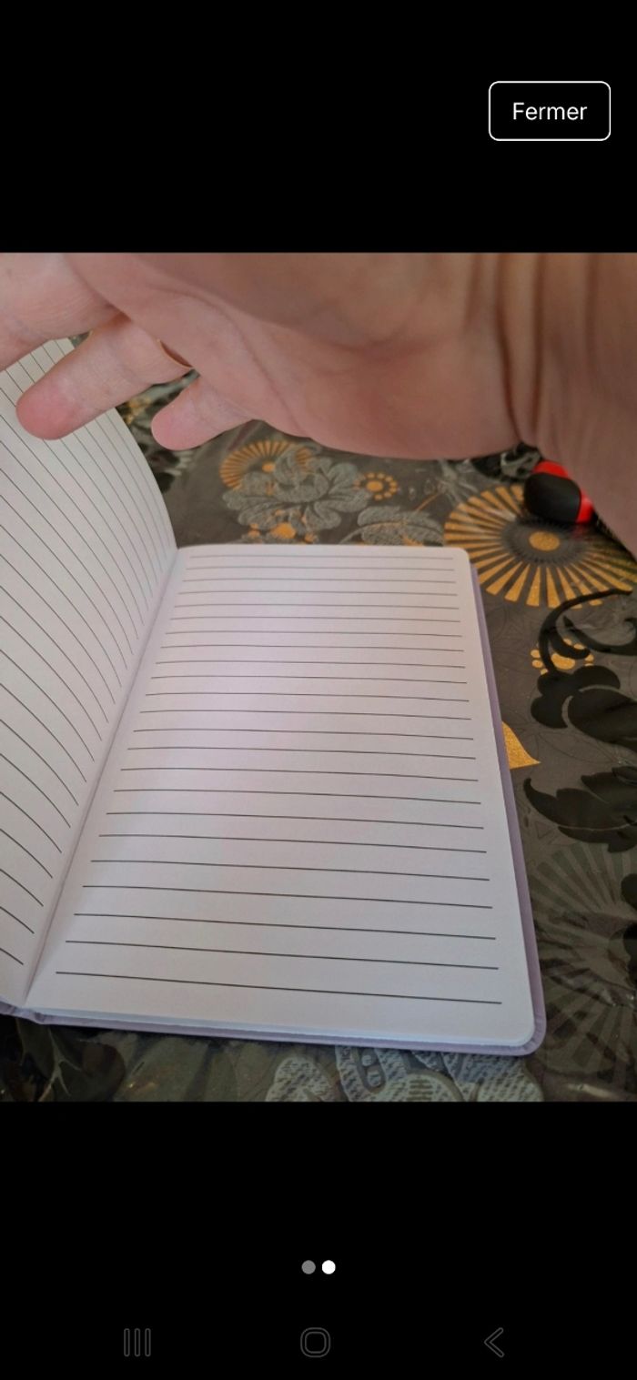 Cahier stitch bleu neuf 14 sur 21 cm - photo numéro 2