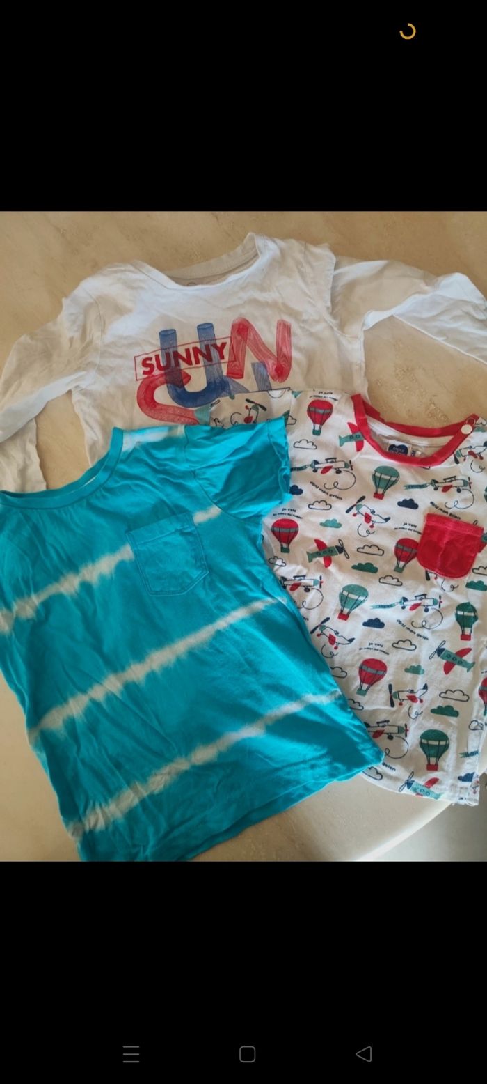 Lot de t-shirts manches longues et manches courtes 36 mois