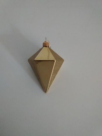 Losange de Noël doré et pailleté