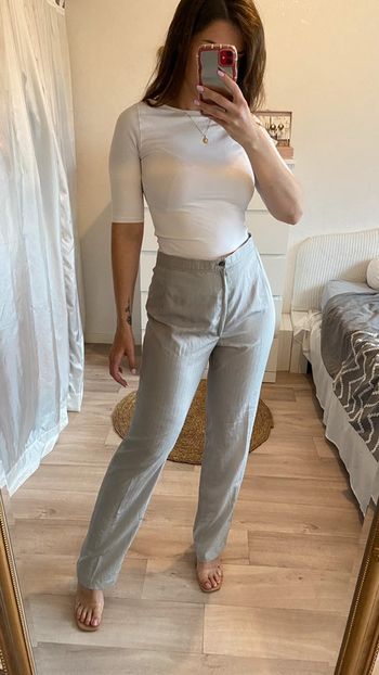 Pantalon chic droit taille haute