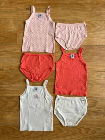 Lot de bodies-culottes 2 en 1 bébé fille Petit Bateau 36M