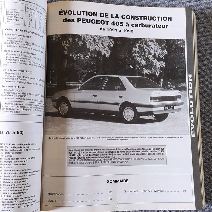 Revue technique Peugeot 405 - photo numéro 6