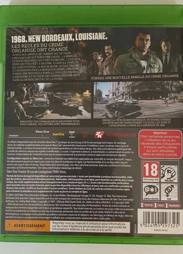 Mafia 3 Xbox one - photo numéro 2