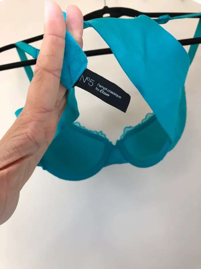 Soutien-gorge bleu turquoise 90C Etam numéro 5 naturel ou ampli classique - photo numéro 6