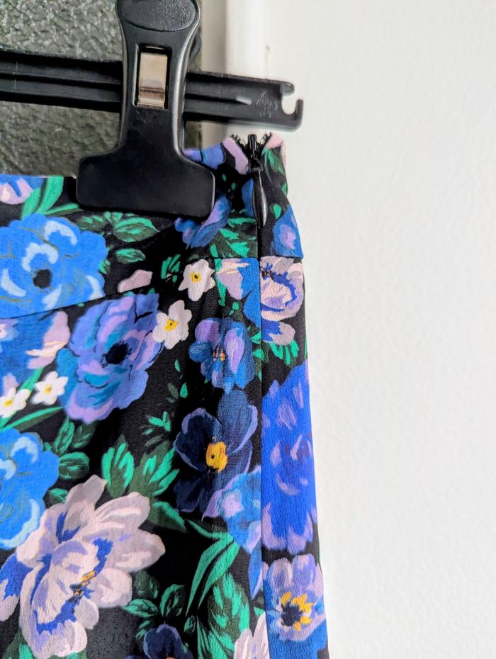 Jupe à fleurs neuve bleu pimkie taille xl 42 - photo numéro 4