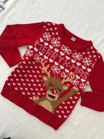 Pull Noël avec renne 4 ans