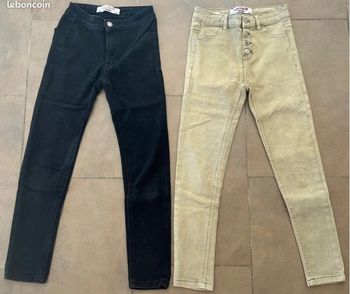Lot 2 jeans skinny taille 30 (10/12 ans)