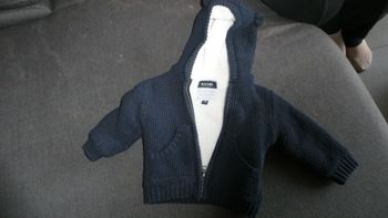 Gilet bleu marine fourré - 12 mois garçon