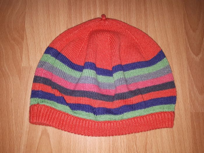 Bonnet boule Okaidi fille en maille rayé - photo numéro 2