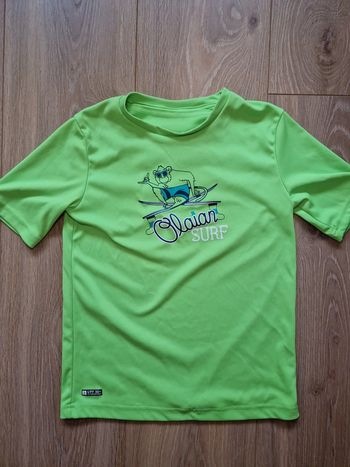 Tee-shirt maillot manches courtes anti UV mixte Décathlon 123-130 cm