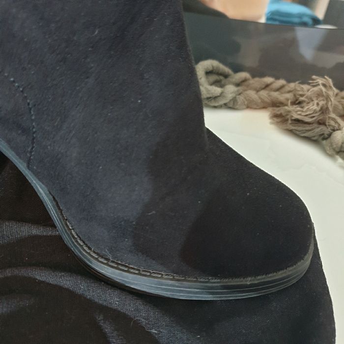 demi botte en daim noir - photo numéro 3