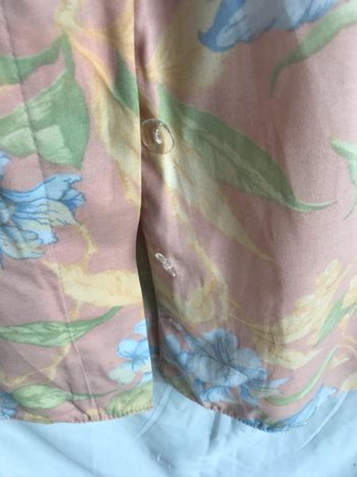 #vintage #blouse #fleuri pastel#taille 38 - photo numéro 3
