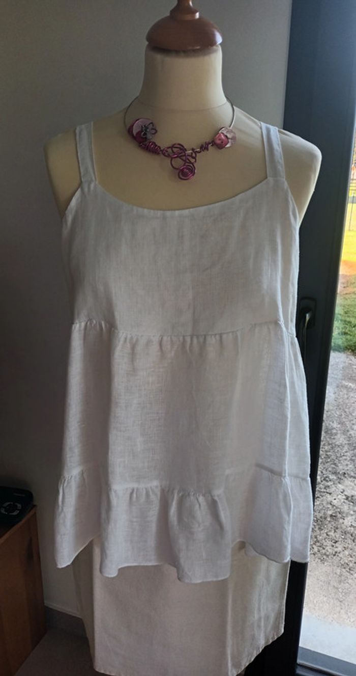 Top à bretelles léger en lin - photo numéro 6