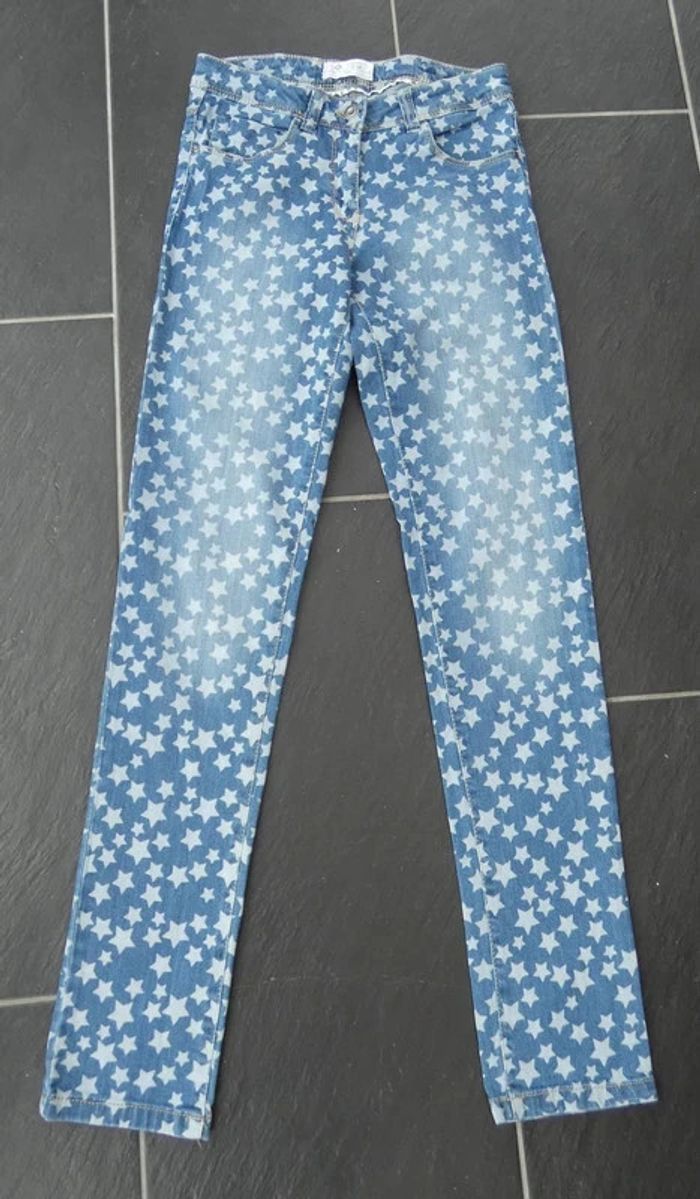 Magnifique jean slim étoiles fille 13-14 ans neuf