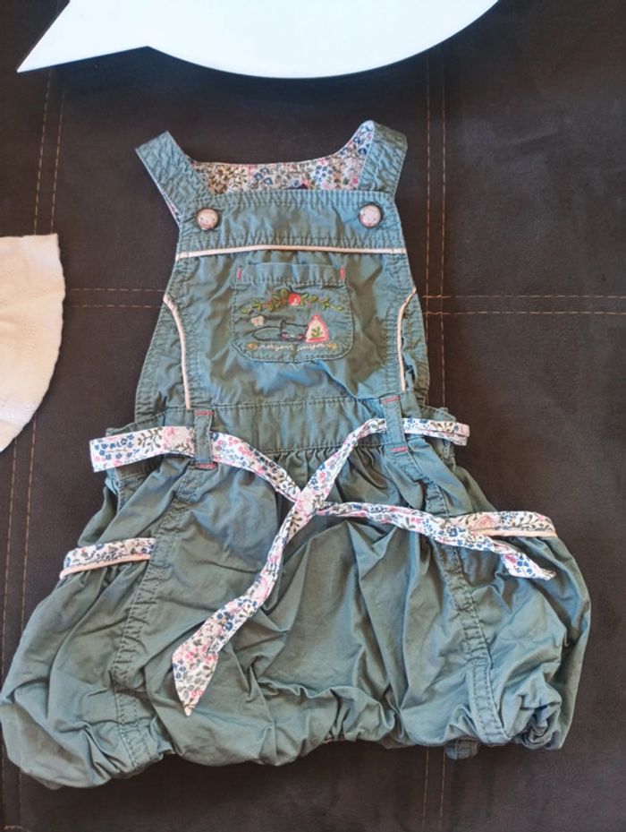Robe boule style salopette + tee shirt offert Fille 6 mois - photo numéro 3