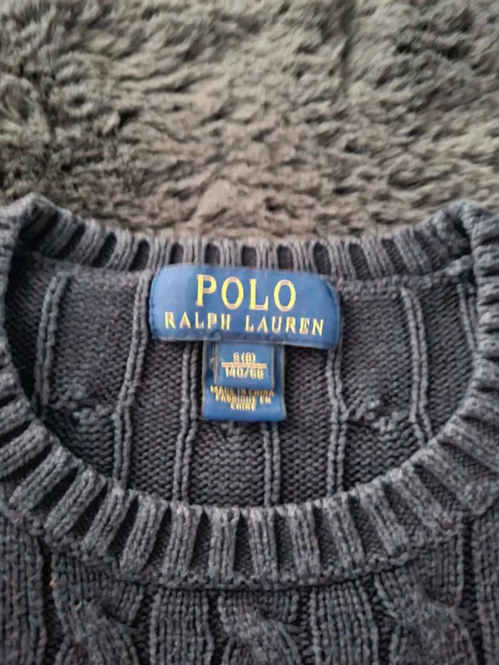 Pull torsadé Ralph Lauren bleu marine, 6-7 ans Enfant - photo numéro 5