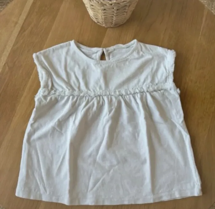 T-shirt blanc Mango Kids fille 5/6 ans
