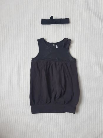 Robe noire et bandeau 18 mois