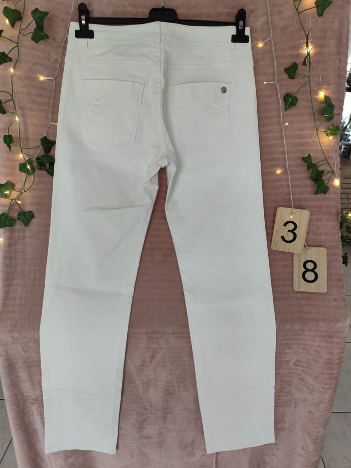 Pantalon blanc enduit 38 IKKS - photo numéro 2