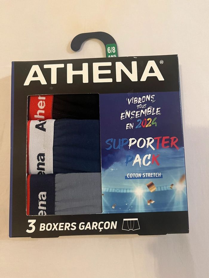 Lot de 3 boxers Athena ,garçon (6/8 ans)