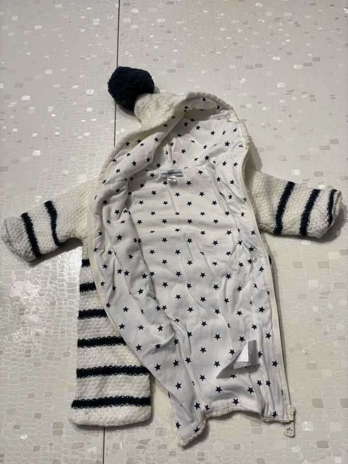 Combinaison rayée en tricot - photo numéro 3