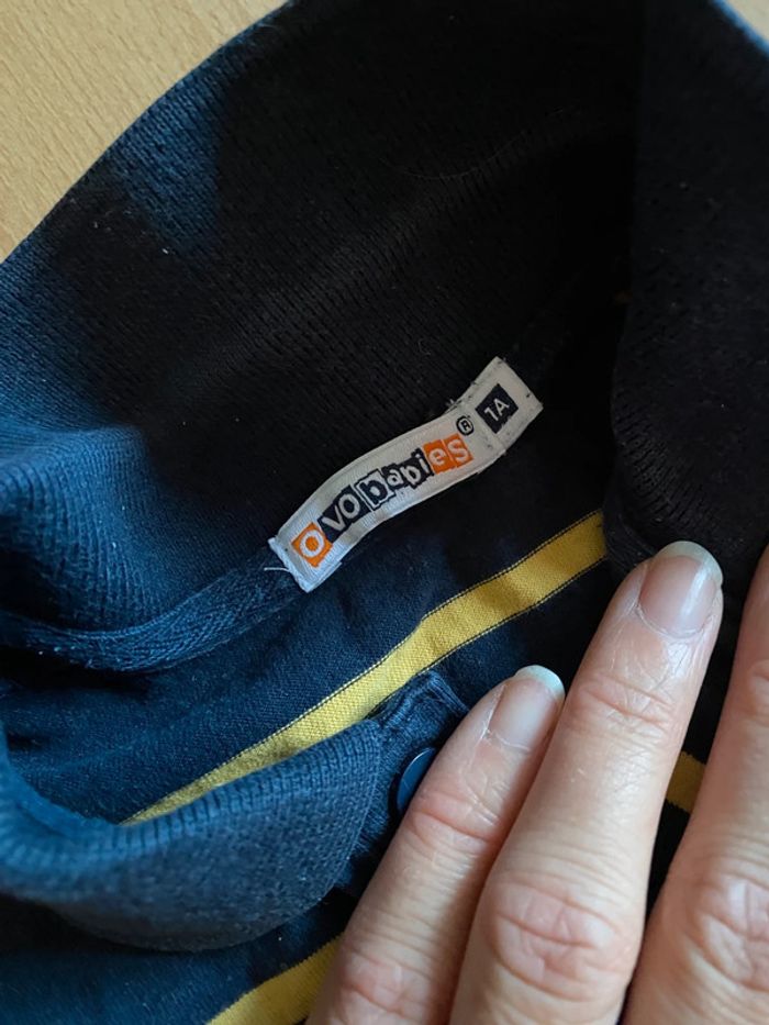 Polo rayé Ovobabies Taille 1 ans - photo numéro 2
