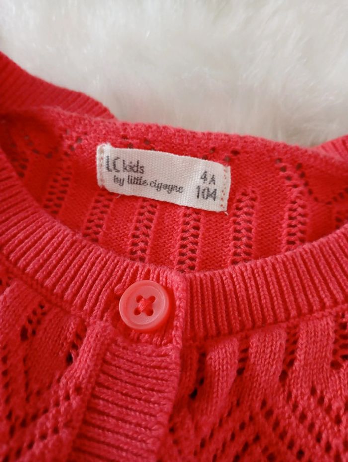 LC kids by little cigogne 🔆 ensemble short liberty + gilet ajouré 4 ans - photo numéro 9