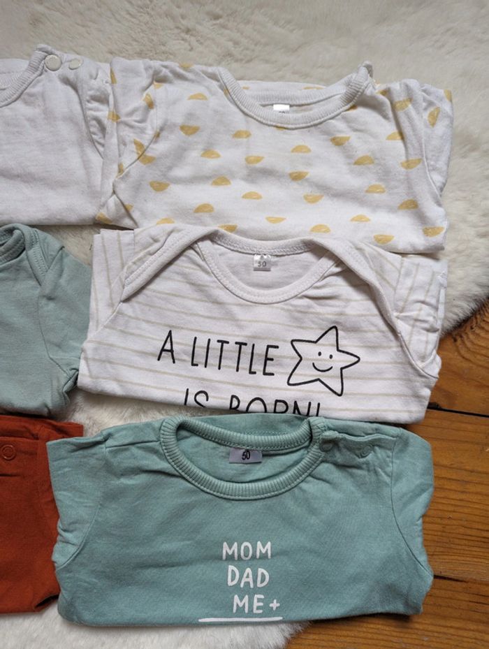 Lot de 6 t-shirts naissance/1 mois - photo numéro 2