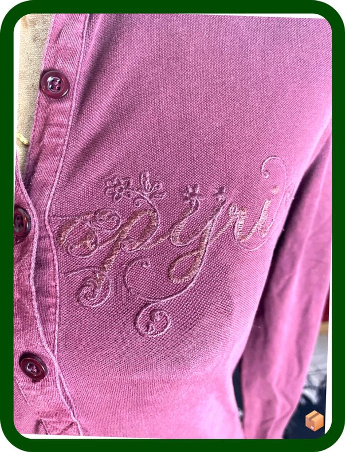 👚 Polo femme Napapijri – Taille M – Bordeaux – Broderie poitrine – État impeccable - photo numéro 3