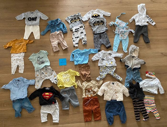 Lot ensembles bébé hiver 1 mois