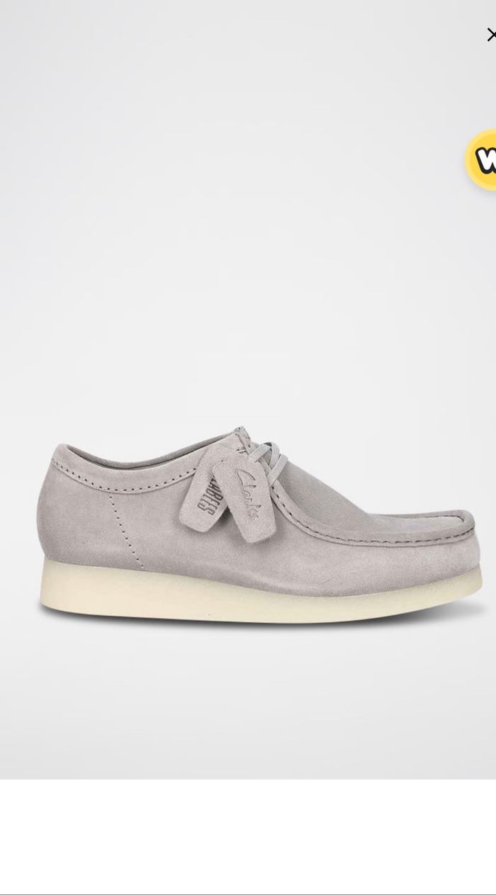 Clarks Derbys en nubuck Wallabee Evo - Gris clair