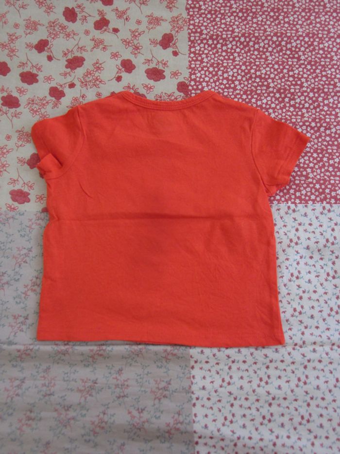 T-Shirt manches courtes rouge 12 mois - photo numéro 2