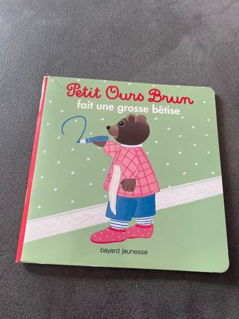 Livre souple petit ours brun fait une grosse bêtise