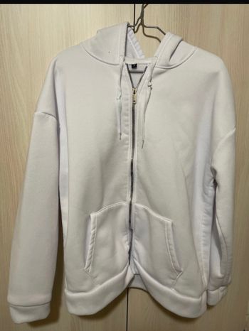 Sweat à capuche blanc