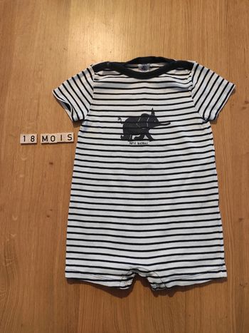Combinaison short Petit Bateau 18 mois