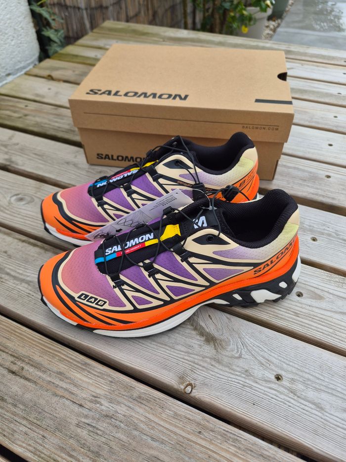 Salomon XT-6 UNISEX black / almond cream / dragon fire – taille 38 - photo numéro 1