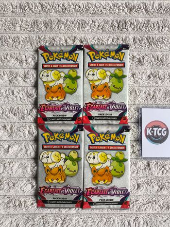 Lot de 4 boosters promo Pokémon Écarlate & Violet