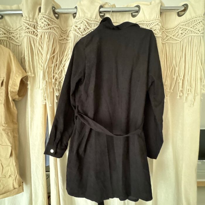 Robe à boutons manches longues en velours - photo numéro 4