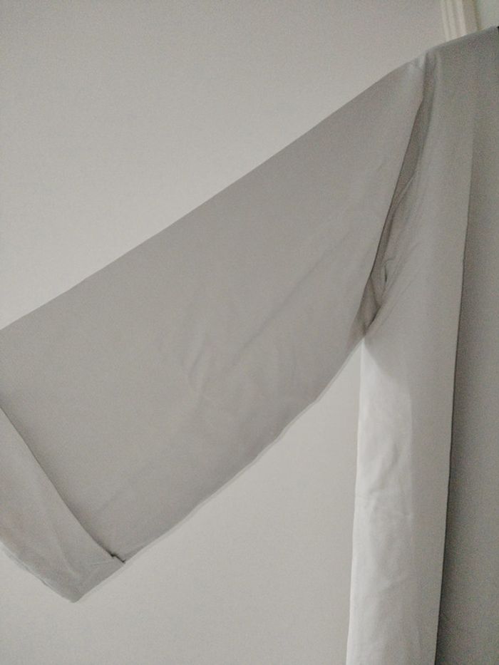 Robe abaya avec grand voile grise - photo numéro 4