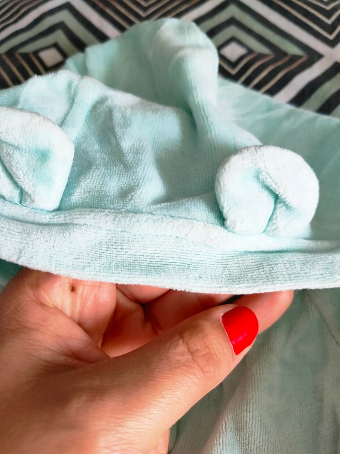 Pyjama chaud 2 pièces avec pieds  12 mois  Winkie's vert pâle - photo numéro 5