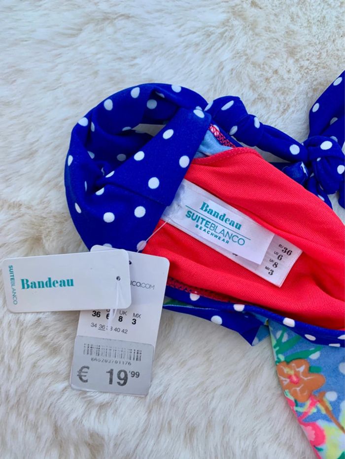 Bikini bleu électrique à pois - photo numéro 7