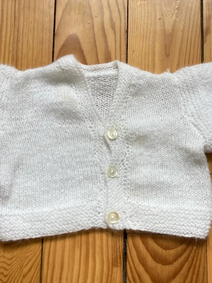 Lot de 2 gilets en laine 3 mois - photo numéro 4