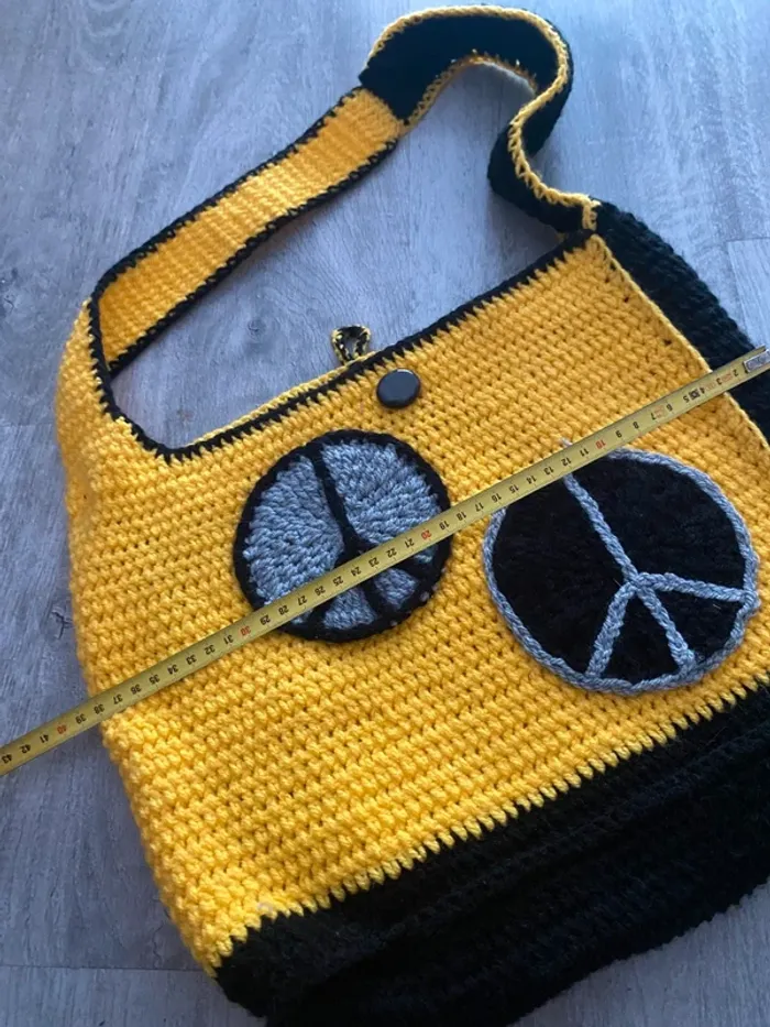 Sac Peace and Love tricoter - photo numéro 6