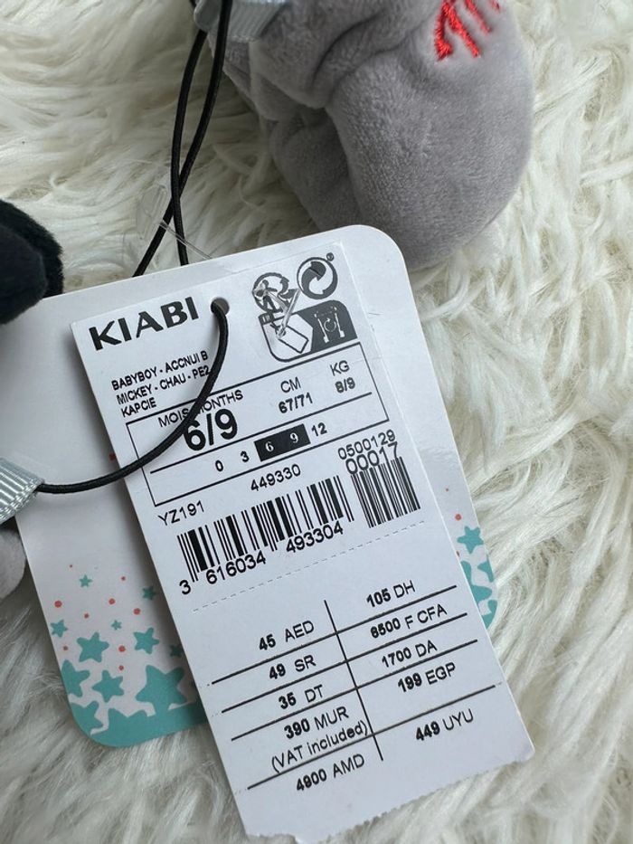 Paire de chaussons Mickey Kiabi taille 6-9 mois - photo numéro 4