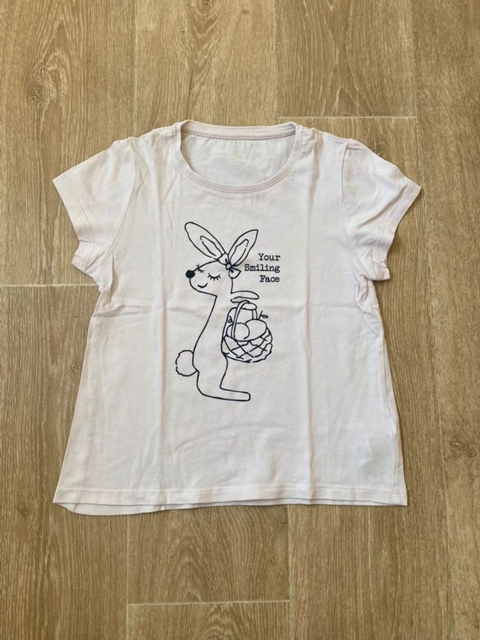 🎀 T-shirt crème 7-8 ans TEX
