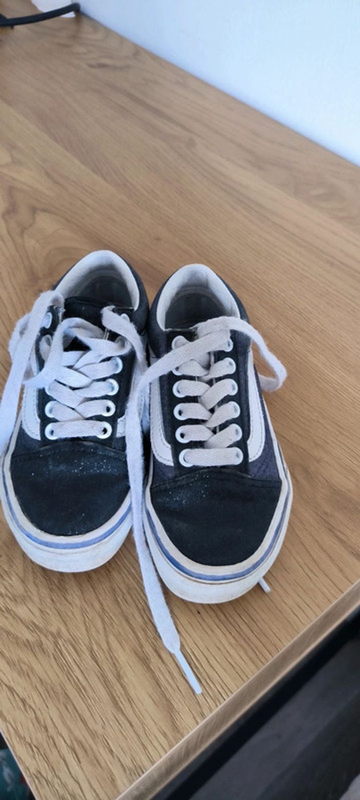 Baskets vans à lacets bleu pailletée 27 - photo numéro 11