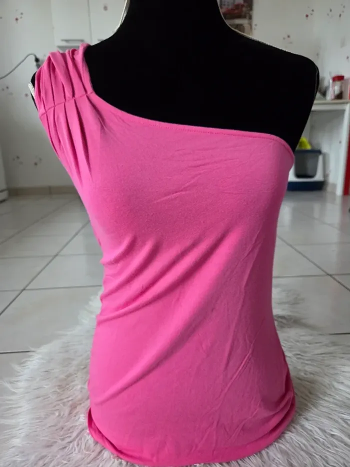 Haut asymétrique femme T 42 44 Rainbow