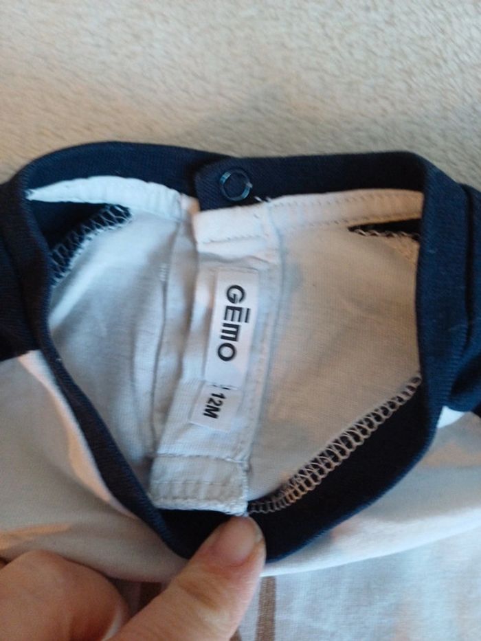 T-shirt blanc 12 mois Gemo - photo numéro 2