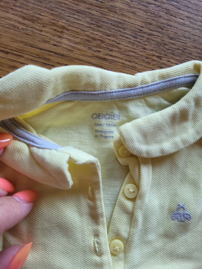 Polo 12 mois jaune pâle - photo numéro 2